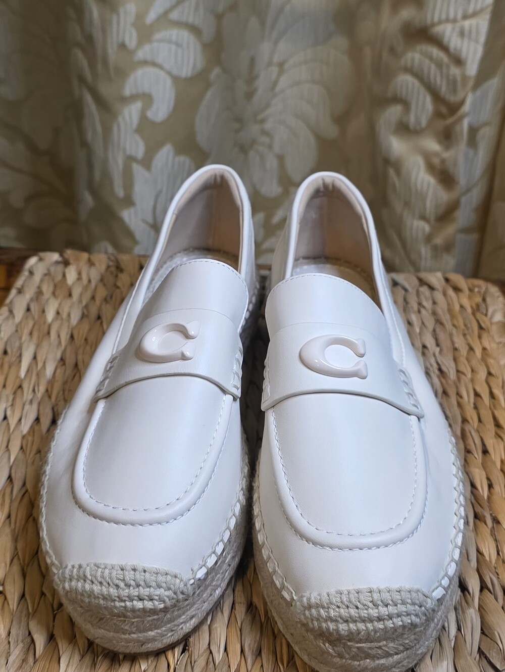Coach New Camilla Logo Espadrille Wedge Sz 7B